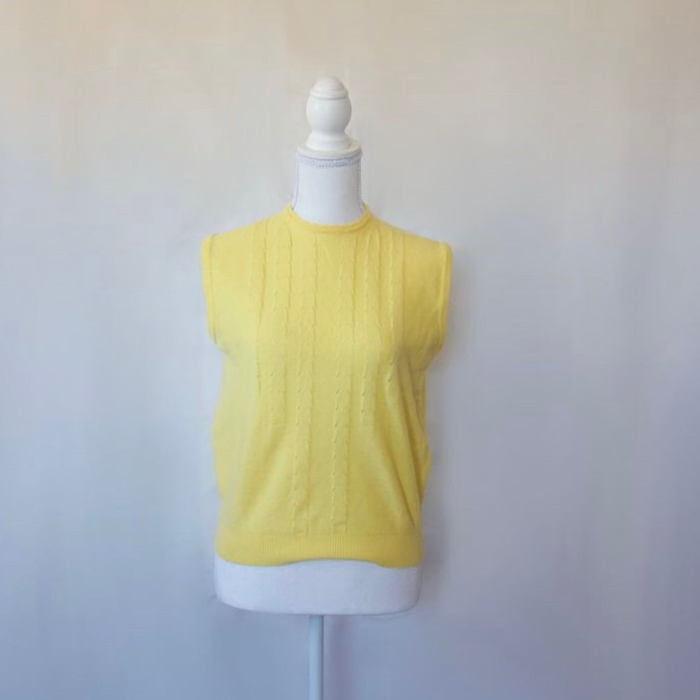 Yellow sweater vest